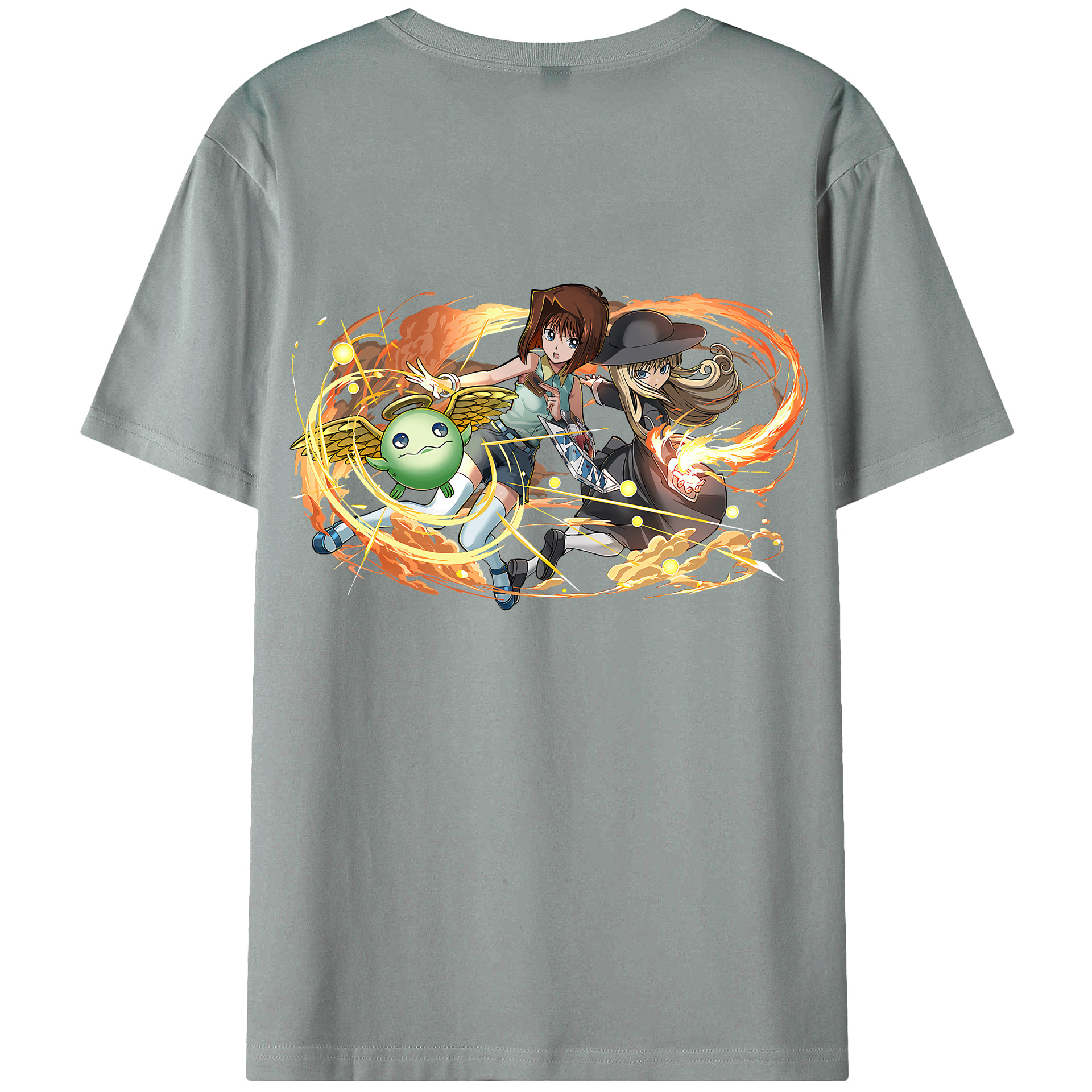 （画像用） 遊☆戯☆王 Yu-Gi-Oh! 綿100％ メンズ半袖Tシャツ（バックプリント） 通気性